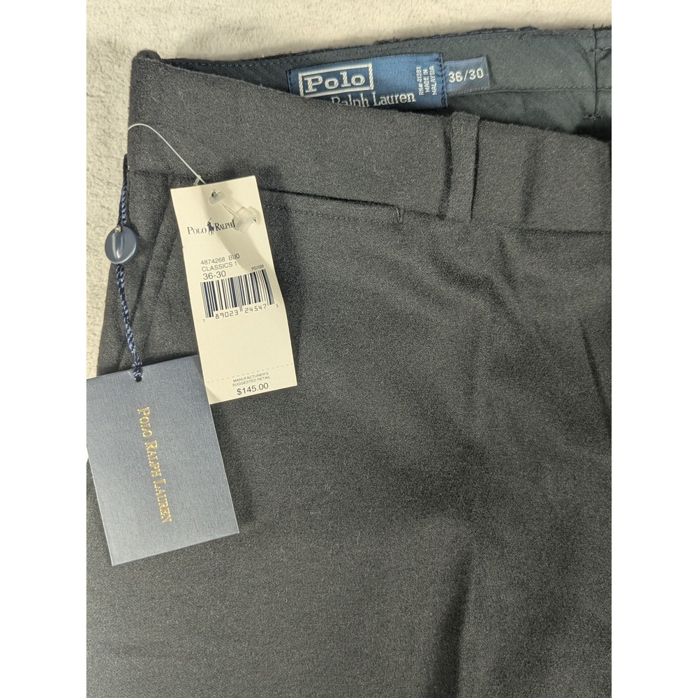 NEW Polo Ralph Lauren Wool Blend 5-pocket Dress Pants Mens Size 36 Black